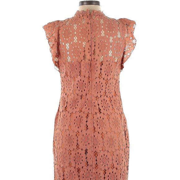 Z1018 CATO BURNT ORANGE COCKTAIL DRESS - Picture 2 of 11